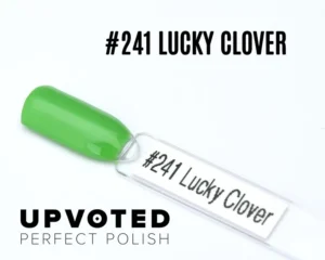 Capsule du vernis semi-permanent NailPerfect Upvoted #241 Lucky Clover, vert herbe éclatant et lumineux.