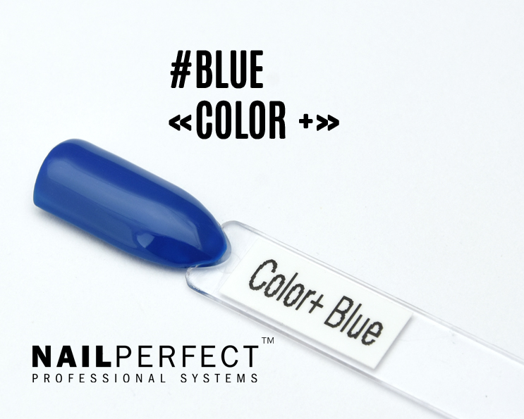 Capsule du Color+ Gel Blue NailPerfect – gel décoratif bleu profond et opaque, idéal pour nail art, french colorée et créations artistiques.