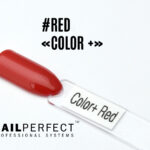 Capsule du Color+ Gel Red NailPerfect – gel décoratif rouge profond, couvrant et auto-nivelant, idéal pour nail art, french colorée et décorations glamour.