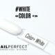 Capsule du Color+ Gel White NailPerfect – gel décoratif blanc pur, auto-nivelant et brillant, idéal pour nail art, french design et décorations artistiques précises.