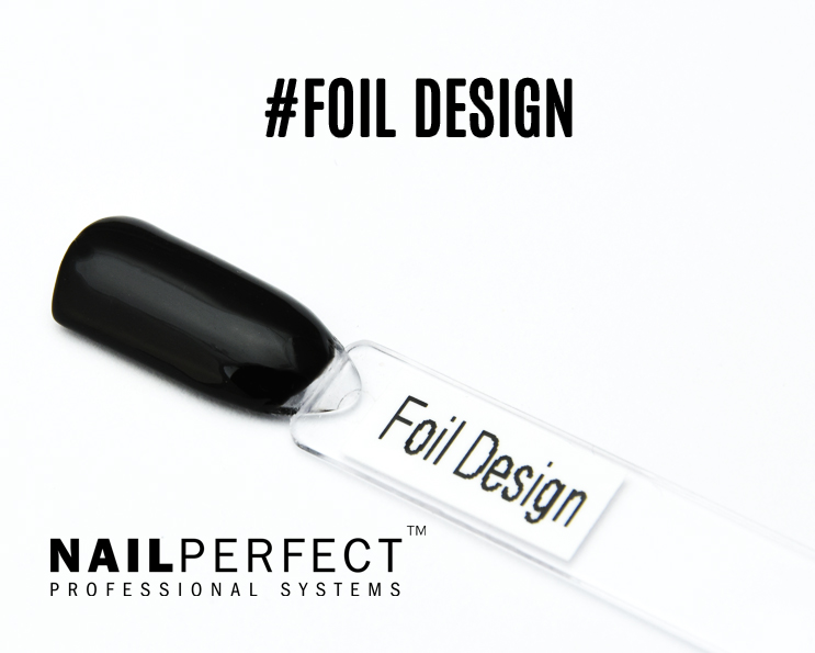 foil design gel noir, gel deco nailperfect, gel de transfert foil, gel noir nail art, foil gel manucure, effet métal, gel décoratif, gel noir opaque, micro styler 000, foil art, nailperfect gel foil, nail art professionnel