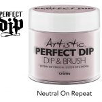 artistic nail design dip neutral on repeat