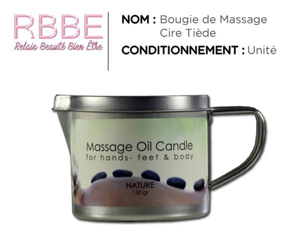 bougie massage cire tiede