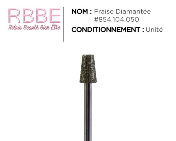 Fraise manucure ongle – Conique coupée Diamantée