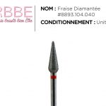 Fraise manucure ongle – Cône fuselé Diamantée