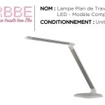 lampe plan travail modele compact profil