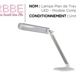 lampe plan travail modele compact profil rotation