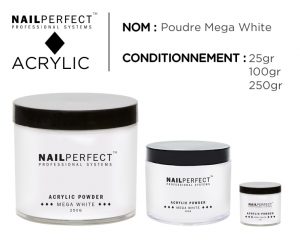 NailPerfect - Acrylic Powder - Mega White
