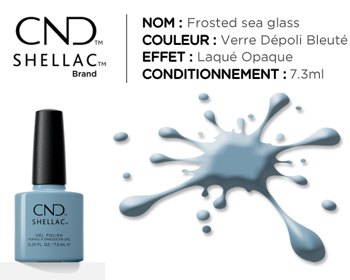 shellac vernis permanent Frosted sea glass