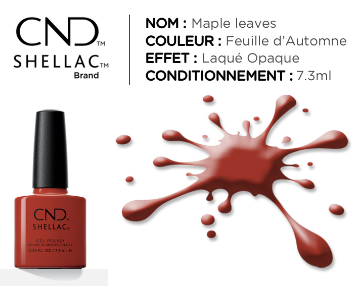 shellac vernis permanent Maple leaves