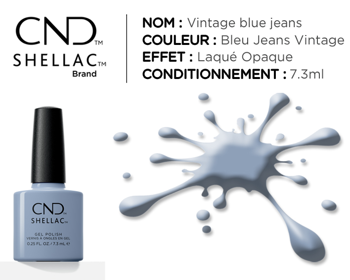 shellac vernis permanent Vintage blue jeans