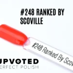 Capsule du vernis semi-permanent NailPerfect Upvoted #248 Ranked By Scoville, rouge orangé vif et éclatant.