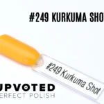 Capsule du vernis semi-permanent NailPerfect Upvoted #249 Kurkuma Shot, jaune curcuma éclatant et lumineux.