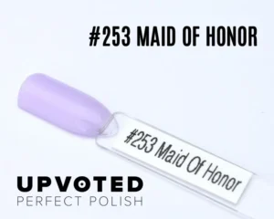 Capsule du vernis semi-permanent NailPerfect Upvoted #253 Maid Of Honor, lavande pastel douce et brillante.