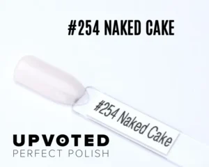 Capsule du vernis semi-permanent NailPerfect Upvoted #254 Naked Cake, beige rosé nude transparent et brillant.