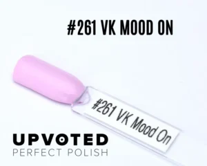 Capsule du vernis semi-permanent NailPerfect Upvoted #261 VK Mood On, rose clair tendre et lumineux.