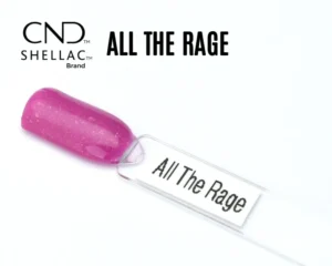 Capsule du vernis semi-permanent CND™ Shellac All The Rage, rose framboise lumineux avec un effet nacré et une finition brillante.