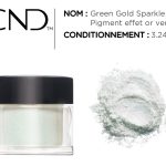 CND additives green gold sparkle