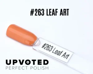 Capsule du vernis semi-permanent NailPerfect Upvoted #263 Leaf Art, terracotta chaud et naturel.