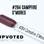 Capsule du vernis semi-permanent NailPerfect Upvoted #264 Campfire S’Mores, brun cacao chaud et intense.