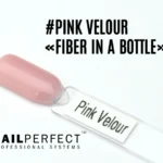 Fiber in a Bottle NailPerfect Pink Velour (15 ml), teinte rose nude velours, effet naturel lumineux, base/renfort enrichie fibres, vitamine E & calcium