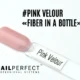 Fiber in a Bottle NailPerfect Pink Velour (15 ml), teinte rose nude velours, effet naturel lumineux, base/renfort enrichie fibres, vitamine E & calcium