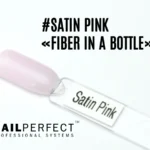 Capsule du Fiber in a Bottle NailPerfect Satin Pink, rose clair semi-opaque, effet satiné doux et lumineux, enrichi en fibres, vitamine E et calcium.