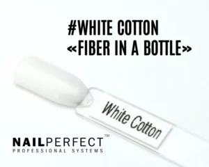 Capsule du Fiber in a Bottle NailPerfect White Cotton, blanc pur et opaque, effet brillant, enrichi en fibres, vitamine E et calcium.
