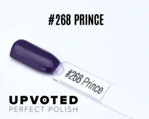 Capsule du vernis semi-permanent NailPerfect Upvoted #268 Prince, violet royal profond et élégant.