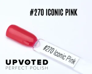 Capsule du vernis semi-permanent NailPerfect Upvoted #270 Iconic Pink, rose vif et lumineux.