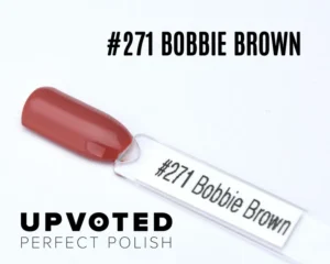 Capsule du vernis semi-permanent NailPerfect Upvoted #271 Bobbie Brown, brun rosé chaud et élégant.