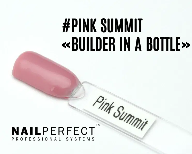Capsule du Builder in a Bottle NailPerfect Pink Summit, rose chaud opaque et lumineux, sans TPO.