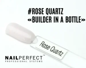 Capsule du Builder in a Bottle NailPerfect Rose Quartz, rose pâle semi-opaque, finition naturelle et brillante, sans TPO