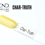 Capsule du vernis semi-permanent professionnel CND™ Shellac Char-Truth, jaune pastel doux et nacré, à la brillance satinée et lumineuse.
