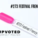Capsule du vernis semi-permanent NailPerfect Upvoted #273 Festival Frenzy, rose néon vif et lumineux.