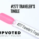 Capsule du vernis semi-permanent NailPerfect Upvoted #277 Traveler’s Tingle, rose corail clair lumineux et frais.
