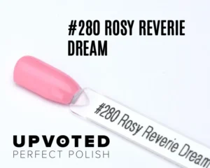 Capsule du vernis semi-permanent NailPerfect Upvoted #280 Rosy Reverie Dream, rose clair tendre et lumineux.