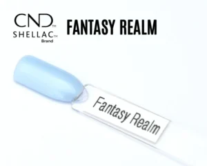Capsule du vernis semi-permanent professionnel CND™ Shellac Fantasy Realm, bleu pastel clair et délicat, finition brillante et lumineuse effet miroir.