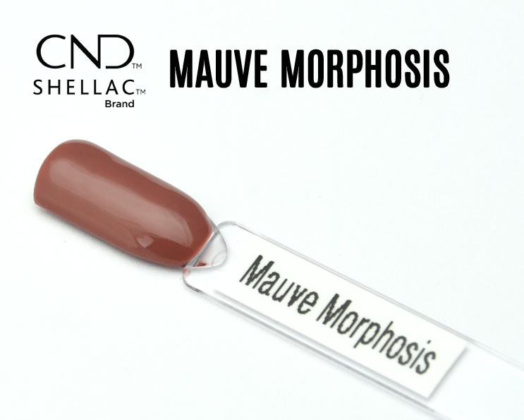 Capsule du vernis semi-permanent professionnel CND™ Shellac Mauve Morphosis, mauve rosé opaque au fini brillant et élégant.