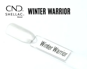Capsule du vernis semi-permanent professionnel CND™ Shellac Winter Warrior, argent clair givré au fini brillant et métallique.