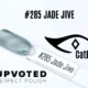 Capsule du vernis semi-permanent NailPerfect Upvoted Cat Eye #285 Jade Jive, vert jade clair aux reflets argentés.
