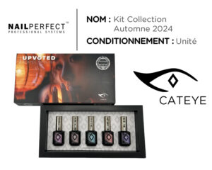 Image de la collection NailPerfect Upvoted Cat Eye – Lively Lanterns présentant les cinq teintes : Festival Fizz, Moonlit Magic, Jade Live, Golden Fortune et Zen Garden Glow – vernis semi-permanents automne à effet magnétique Cat Eye, brillance miroir et reflets intenses.