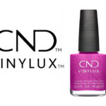 CND™ VINYLUX™ All The Rage – Vernis professionnel rose fuchsia pétillant et brillant, effet gel sans lampe. Séchage rapide, formule enrichie en kératine, vitamine E et huile de jojoba.