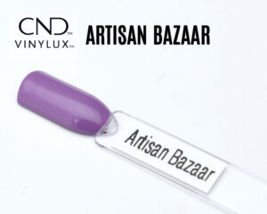 Capsule du vernis CND™ VINYLUX™ Artisan Bazaar – mauve lumineux, fini crème lisse et couvrant, éclat artistique et féminin.