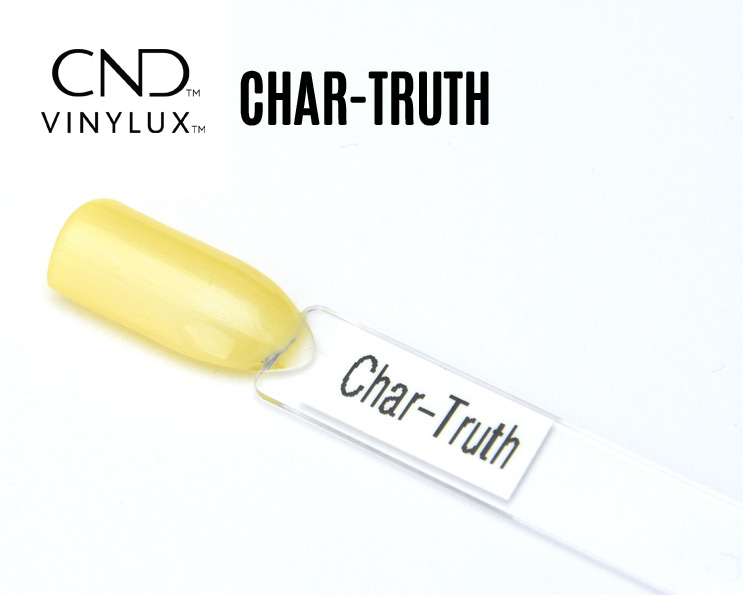 Capsule de vernis jaune pastel CND Vinylux Char-Truth  
