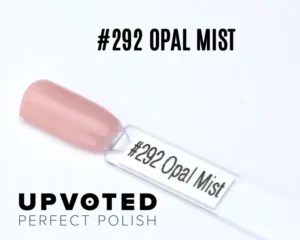 Capsule du vernis semi-permanent NailPerfect Upvoted #292 Opal Mist, rose nude semi-couvrant et lumineux.
