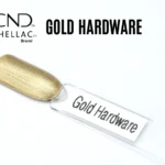 Capsule du vernis semi-permanent professionnel CND™ Shellac Gold Hardware, or métallisé intense et lumineux, à la finition brillante effet miroir.
