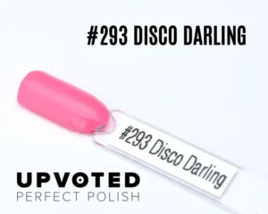 Capsule du vernis semi-permanent NailPerfect Upvoted #293 Disco Darling, rose pop vif et lumineux.