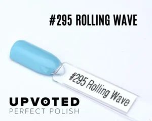 Capsule du vernis semi-permanent NailPerfect Upvoted #295 Rolling Wave, bleu lagon lumineux et estival.