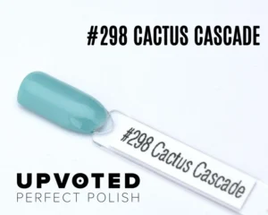 Capsule du vernis semi-permanent NailPerfect Upvoted #298 Cactus Cascade, vert bleuté doux et apaisant.